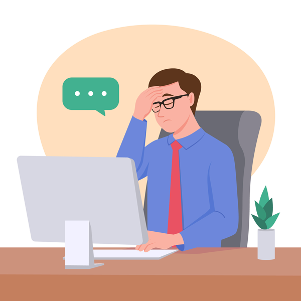 야근으로 피로가 누적된 직장인의 하루